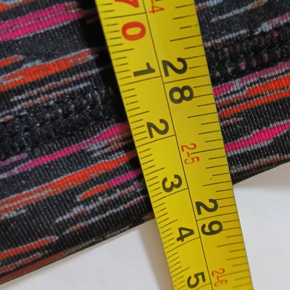 Velocity Black and Pink Patterned Leggings - Picture 3 of 4